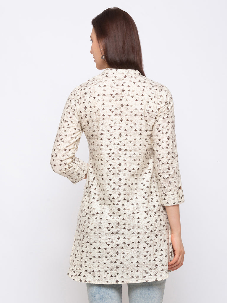 Cotton Women Ecru Tunic