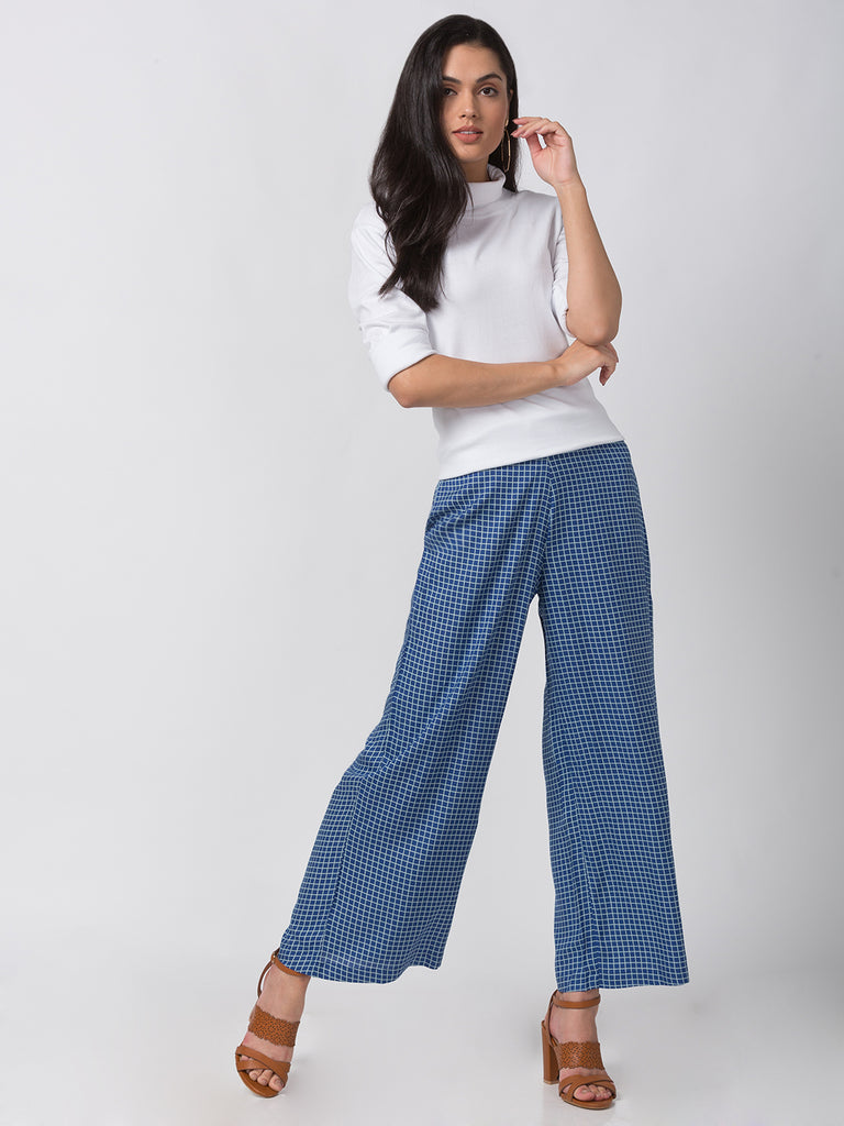 Fusion Women Flared Indigo Pallazzo