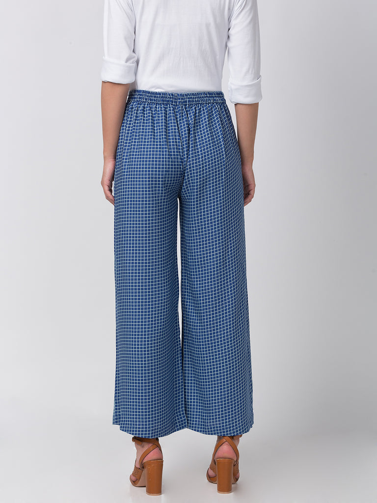 Fusion Women Flared Indigo Pallazzo