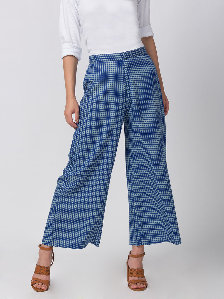 Fusion Women Flared Indigo Pallazzo
