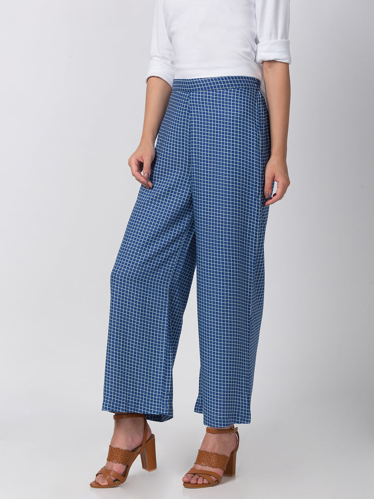 Fusion Women Flared Indigo Pallazzo