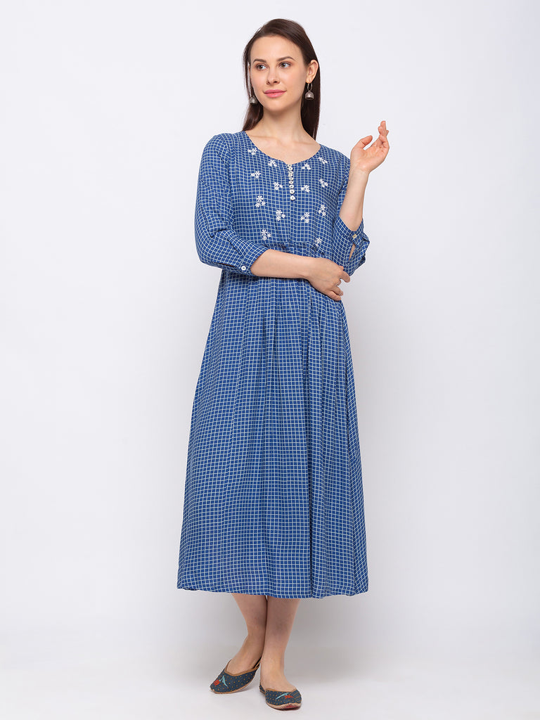 Women's Indigo Liva  Kurta
