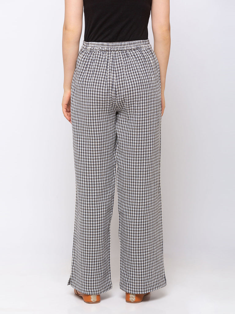 Cotton Women Grey Pants
