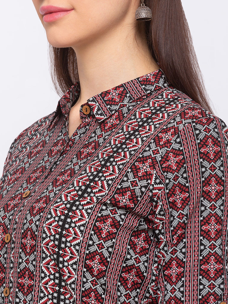 Liva Maroon Women Dress