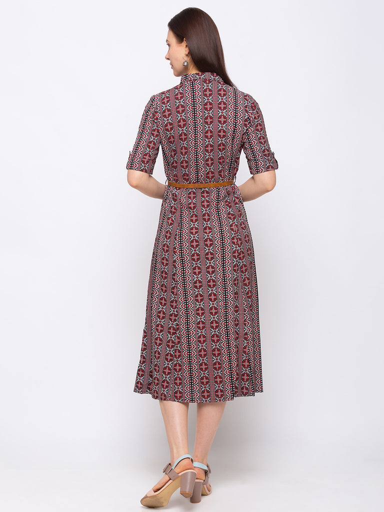 Liva Maroon Women Dress