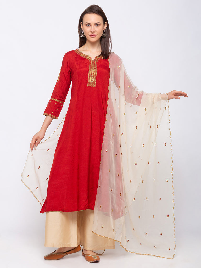 Shantoon Women Red Skd