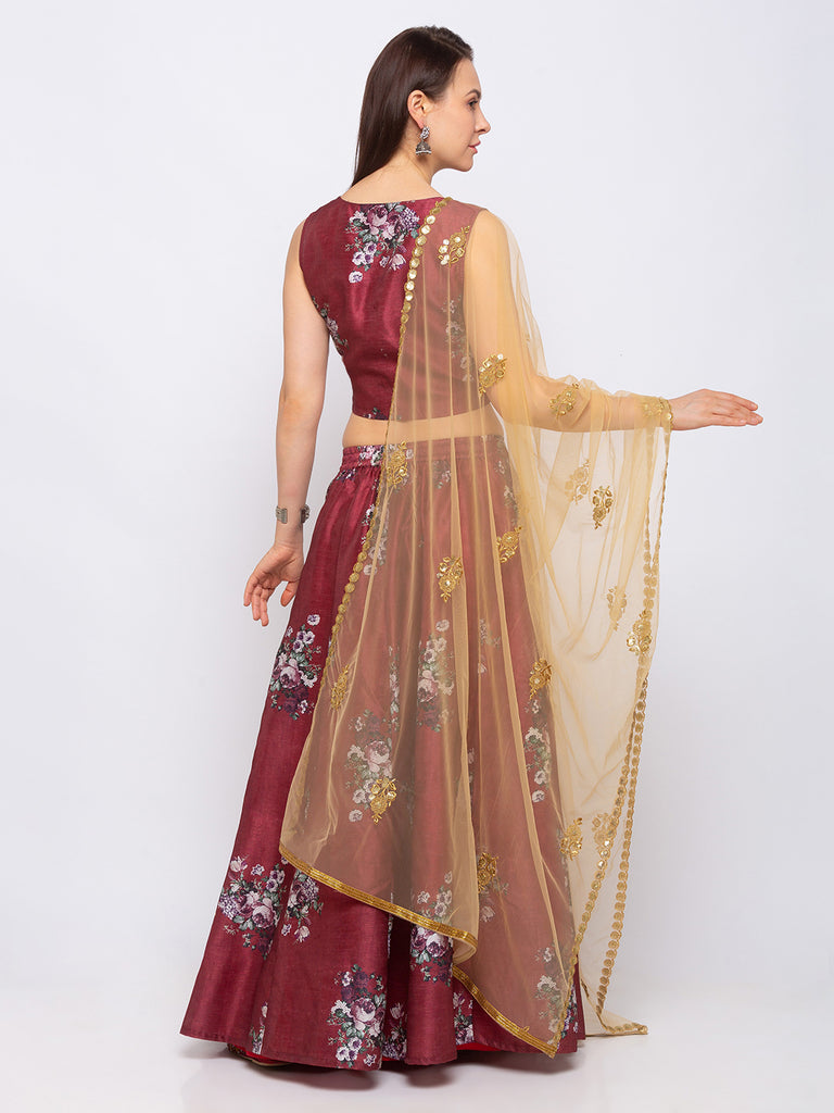 Net Women Beige Dupatta