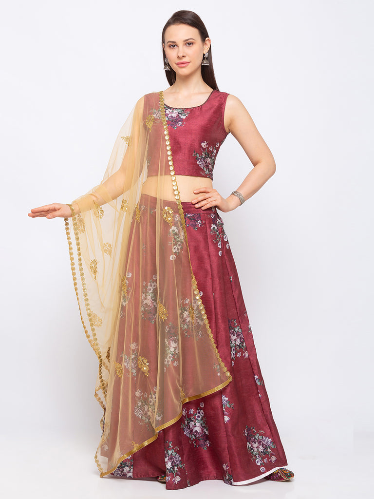 Net Women Beige Dupatta
