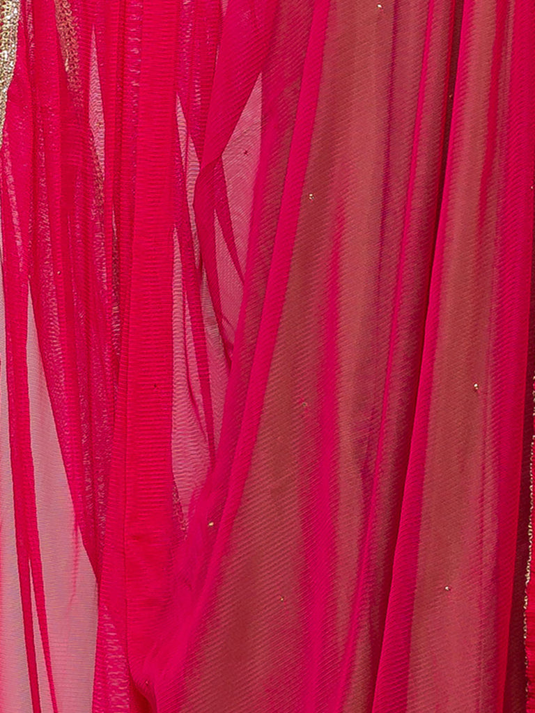 Net Women Fuchsia Dupatta