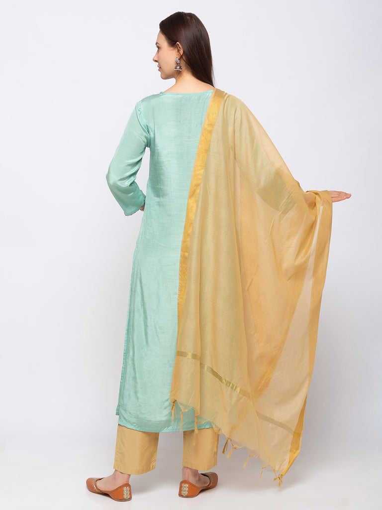 Chanderi Women Gold Dupatta