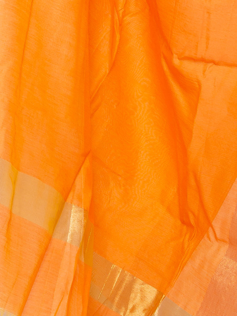 Women's Orange Chanderi  Dupatta