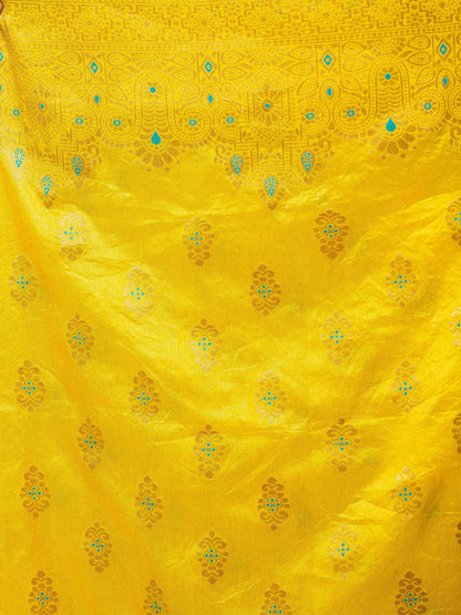Women Straight Yellow Dupatta