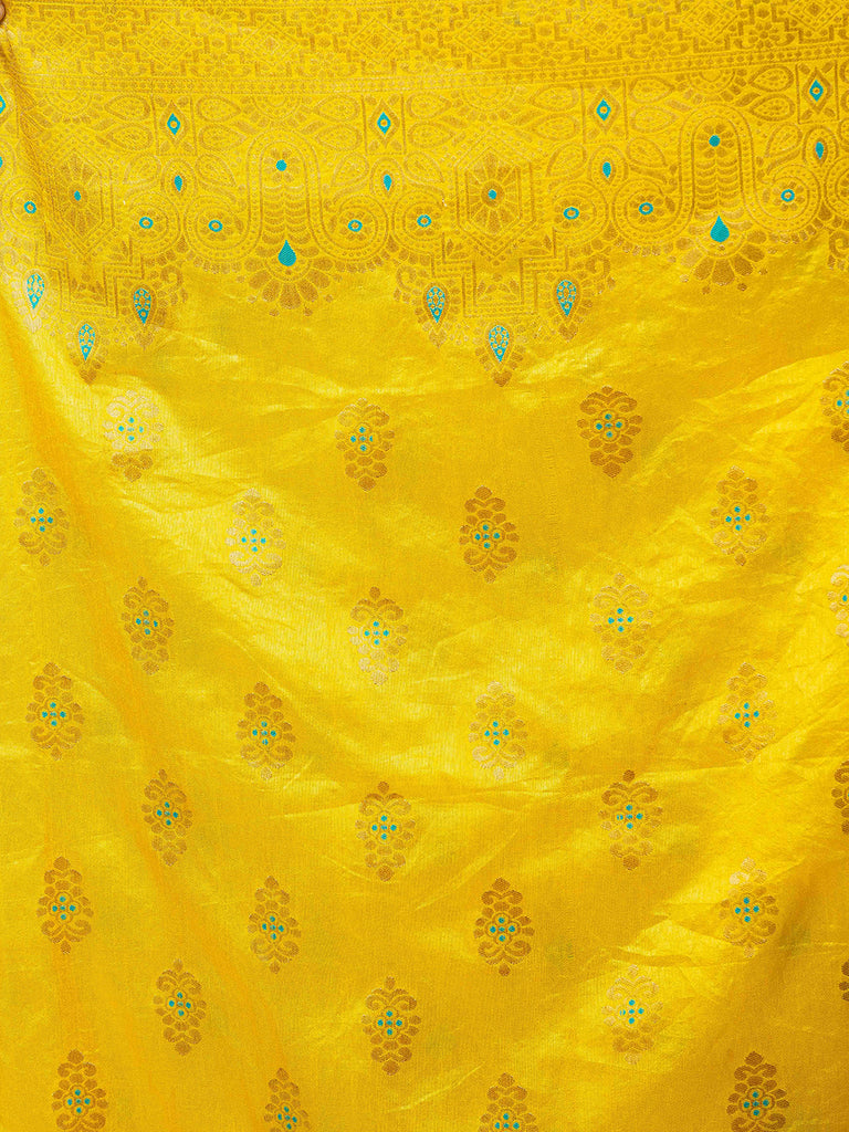 Women Straight Yellow Dupatta