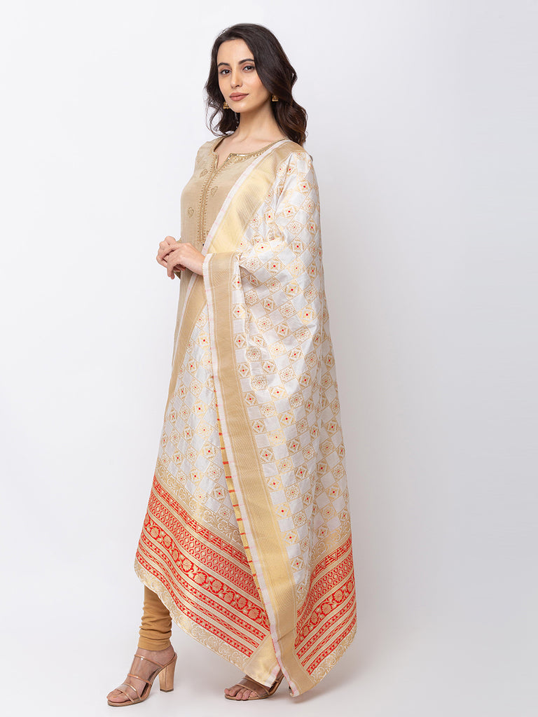 Women Straight Red Dupatta