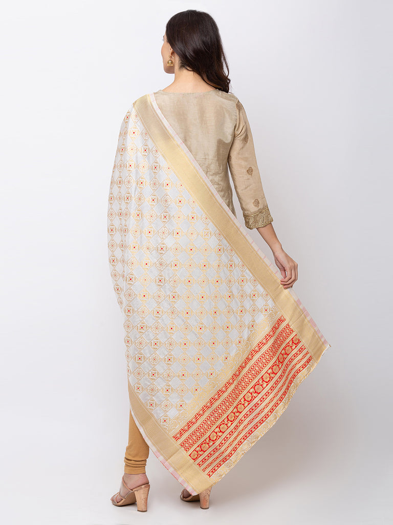 Women Straight Red Dupatta