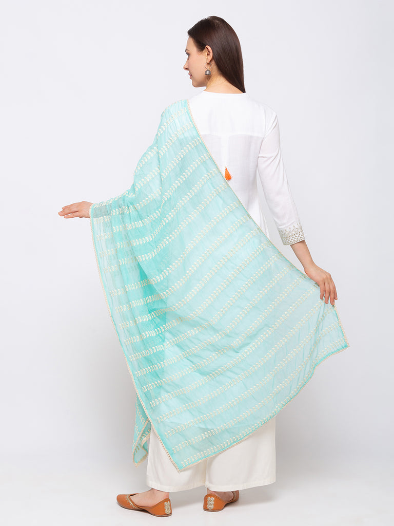 Women's Turq Cotton Blend  Dupatta