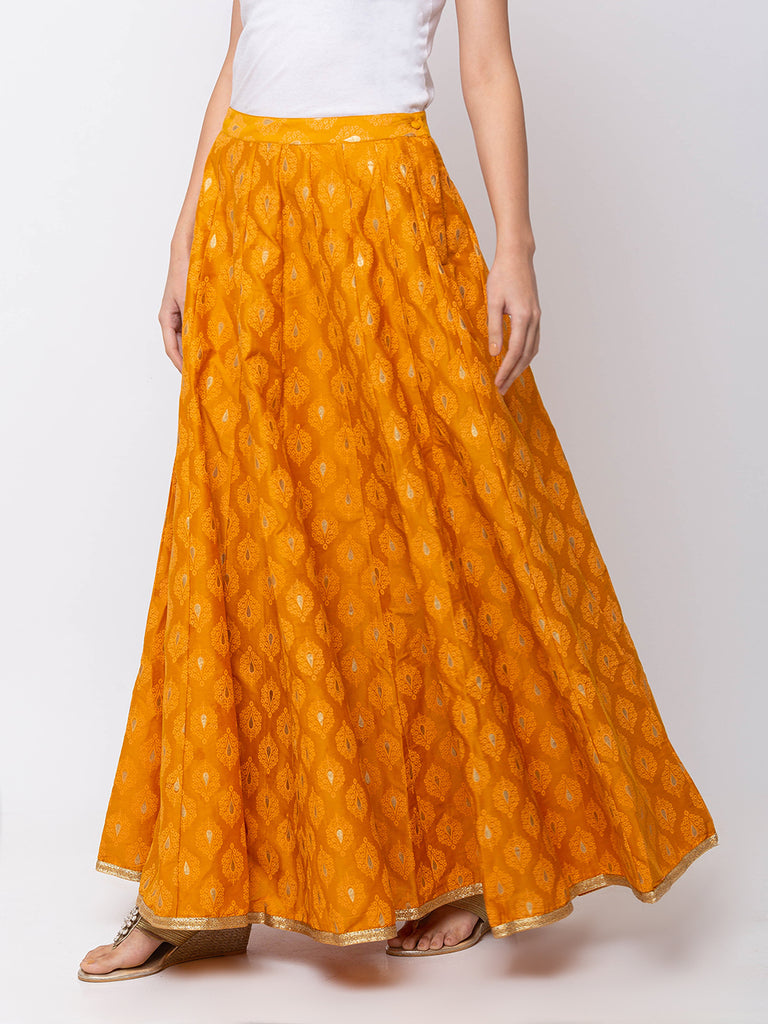 Women Skirt Mustard Skirt