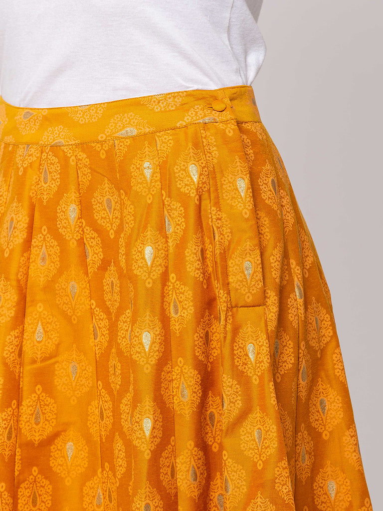 Women Skirt Mustard Skirt