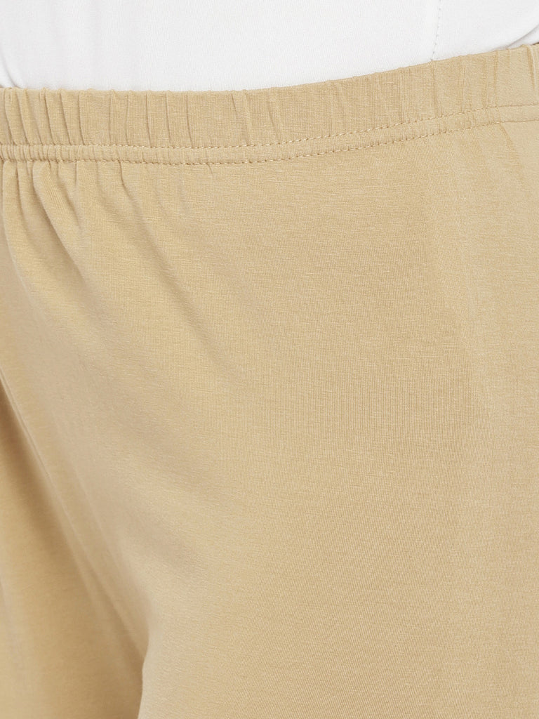 Core Women Churidar Beige Knit Churidar