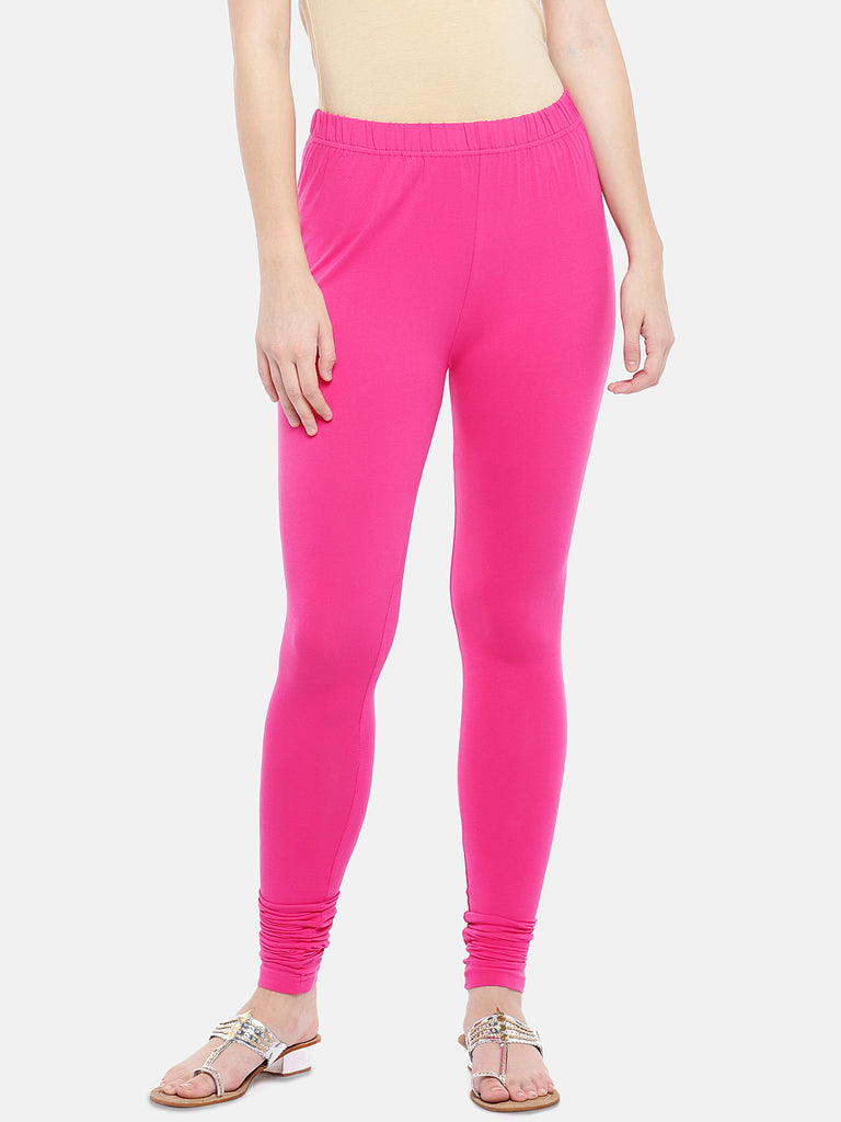 Women's Fuchsia Cotton  Chudidar