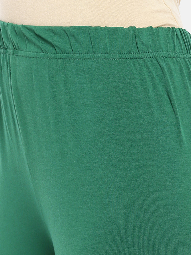 Women's Green Cotton  Chudidar
