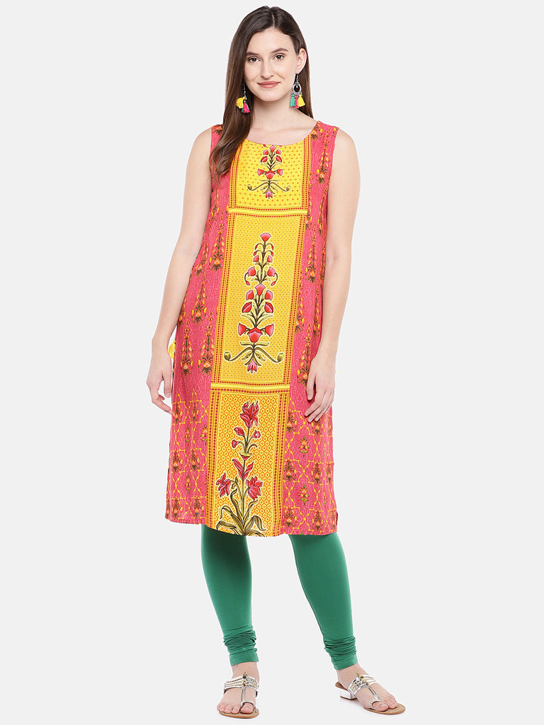 Women's Green Cotton  Chudidar