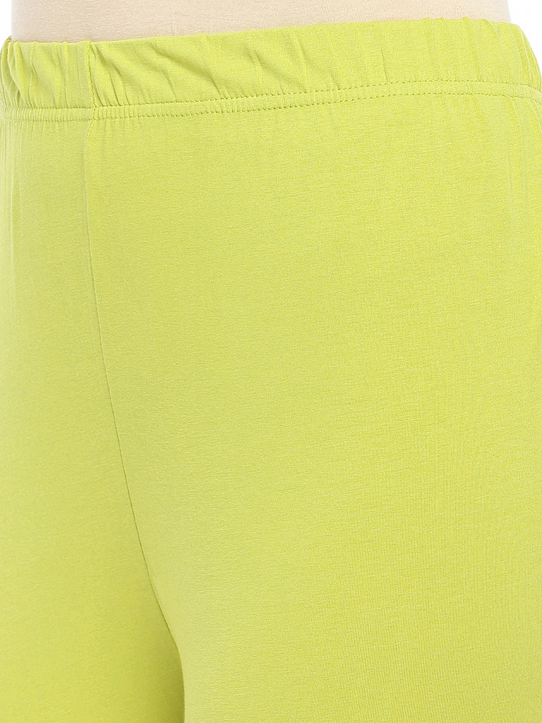 Women Churidar Lime Green Knit Churidar