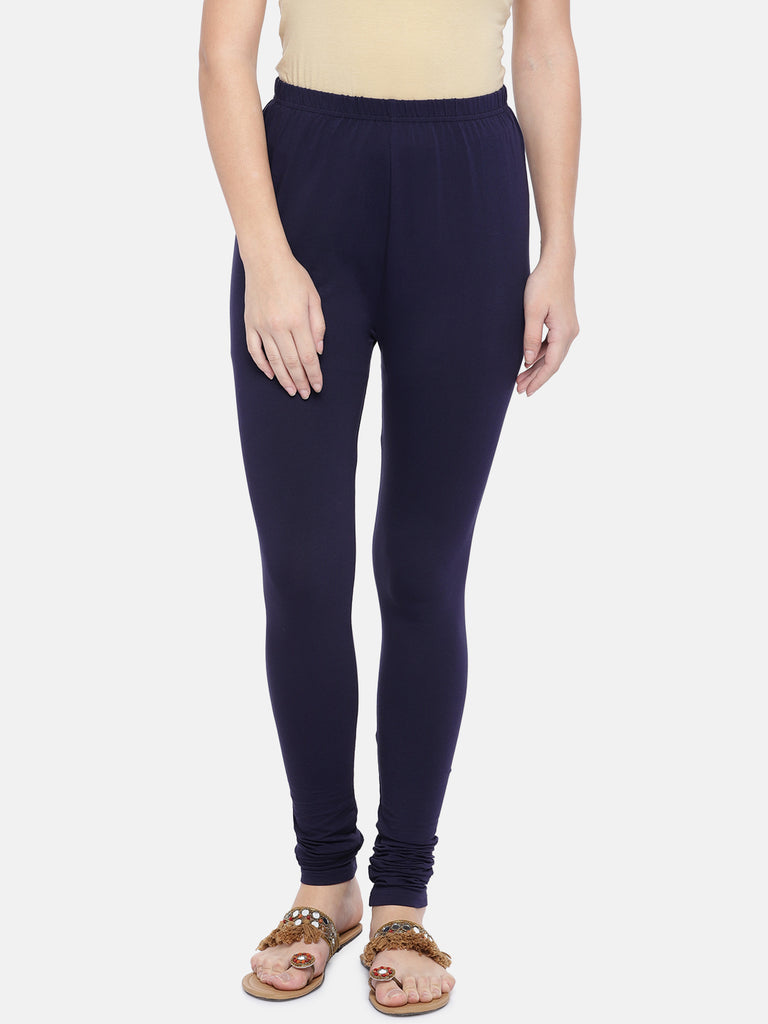 Core Women Churidar Navy Knit Churidar