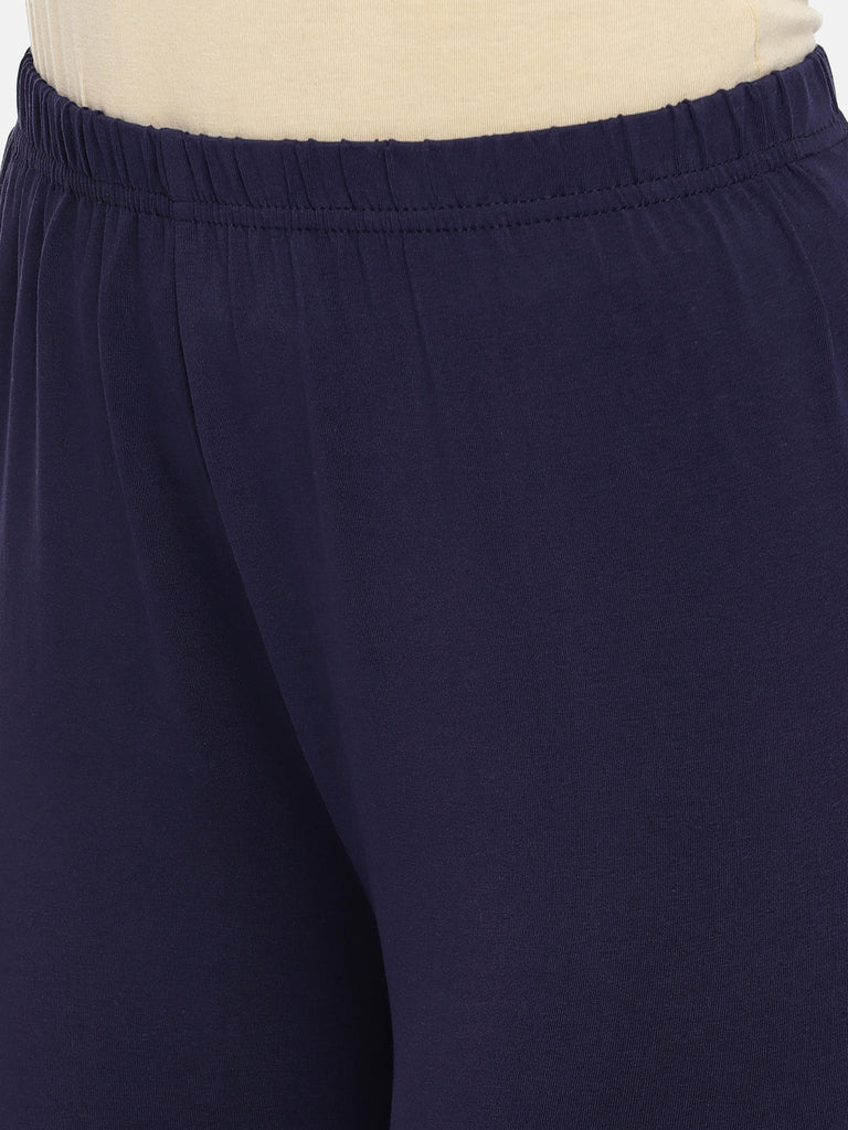 Core Women Churidar Navy Knit Churidar
