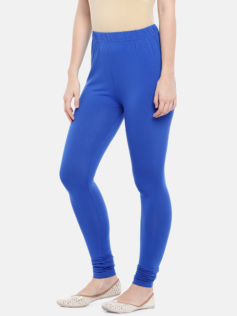 Women's Royal Blue Cotton  Chudidar