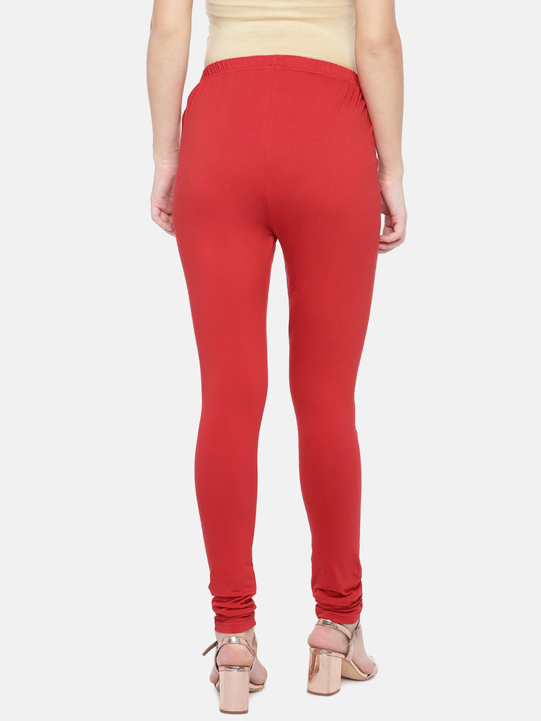 Core Women Churidar Red Knit Churidar