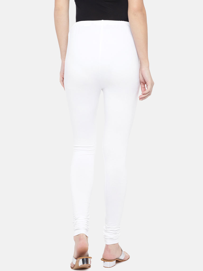 Core Women Churidar White Knit Churidar