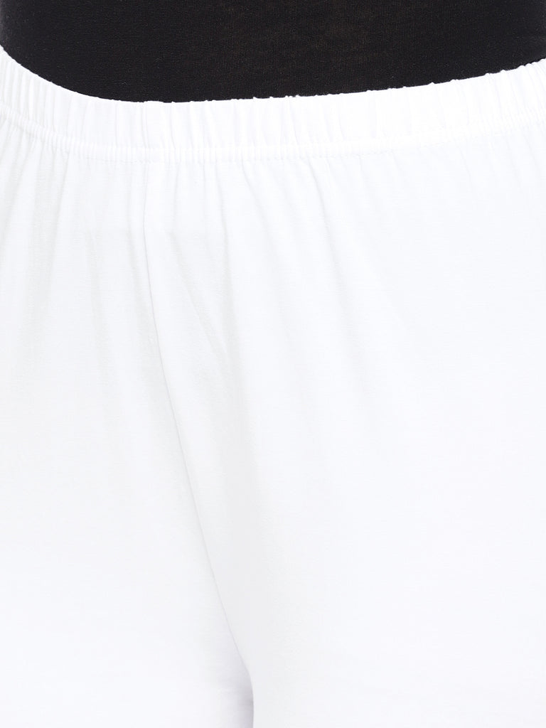 Core Women Churidar White Knit Churidar