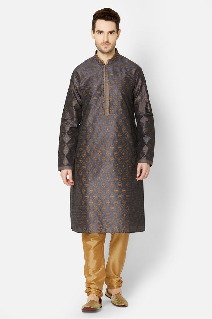 Men Straight Full Sleeve Blue Kp Set