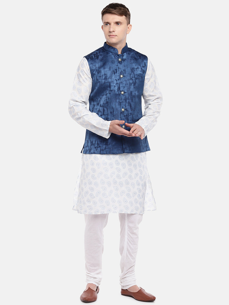 Men Straight Sleeveless Blue Jackets