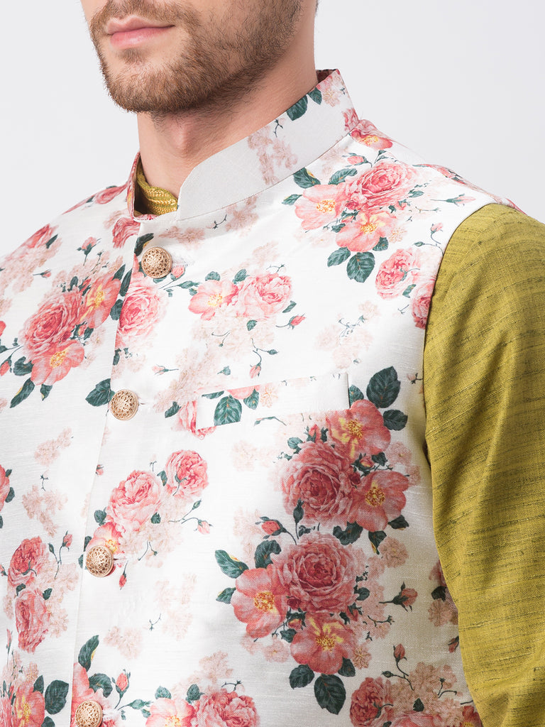 Men Straight Sleeveless White Jackets