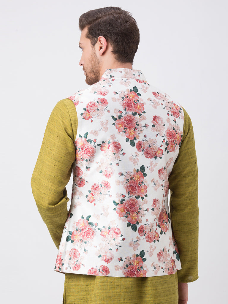 Men Straight Sleeveless White Jackets