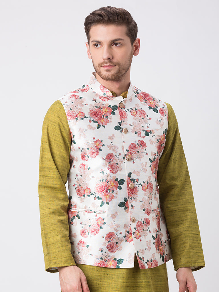 Men Straight Sleeveless White Jackets