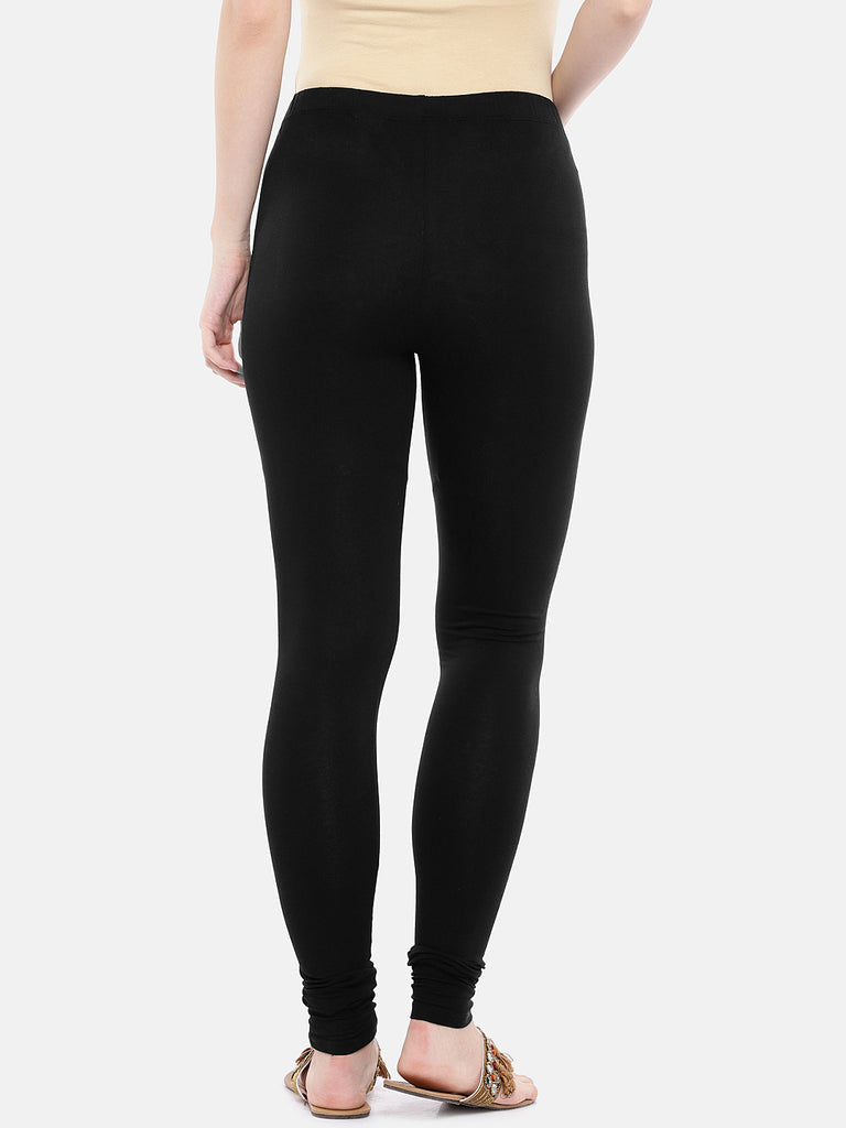 Core Women Churidar Black Leggings