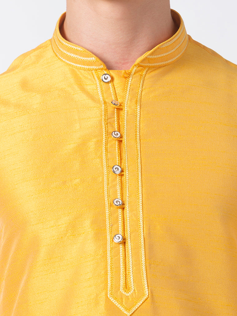 Men Straight Full Sleeve Yellow Kp Set