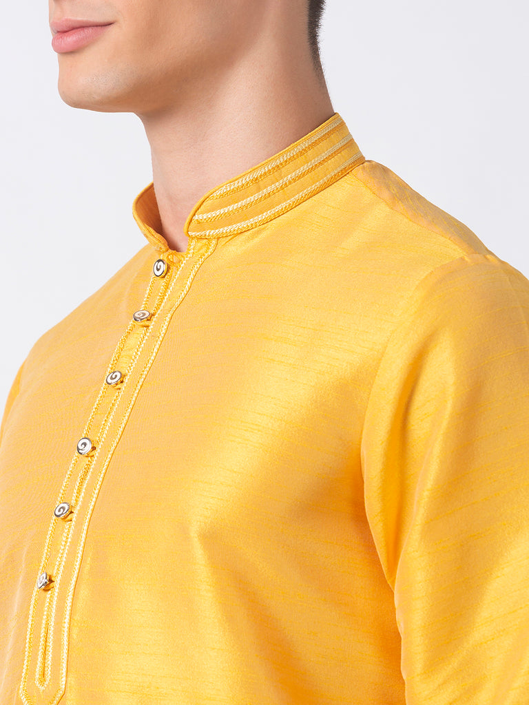 Men Straight Full Sleeve Yellow Kp Set