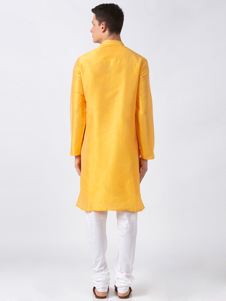 Men Straight Full Sleeve Yellow Kp Set
