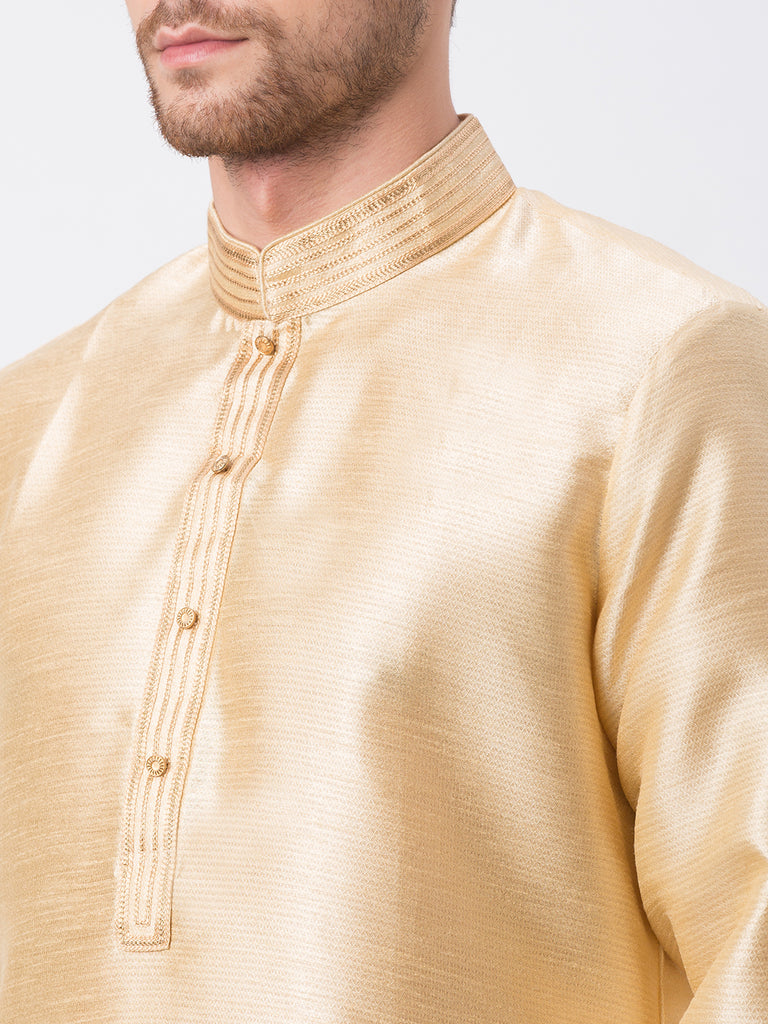 Men Straight Full Sleeve Gold Kp Set