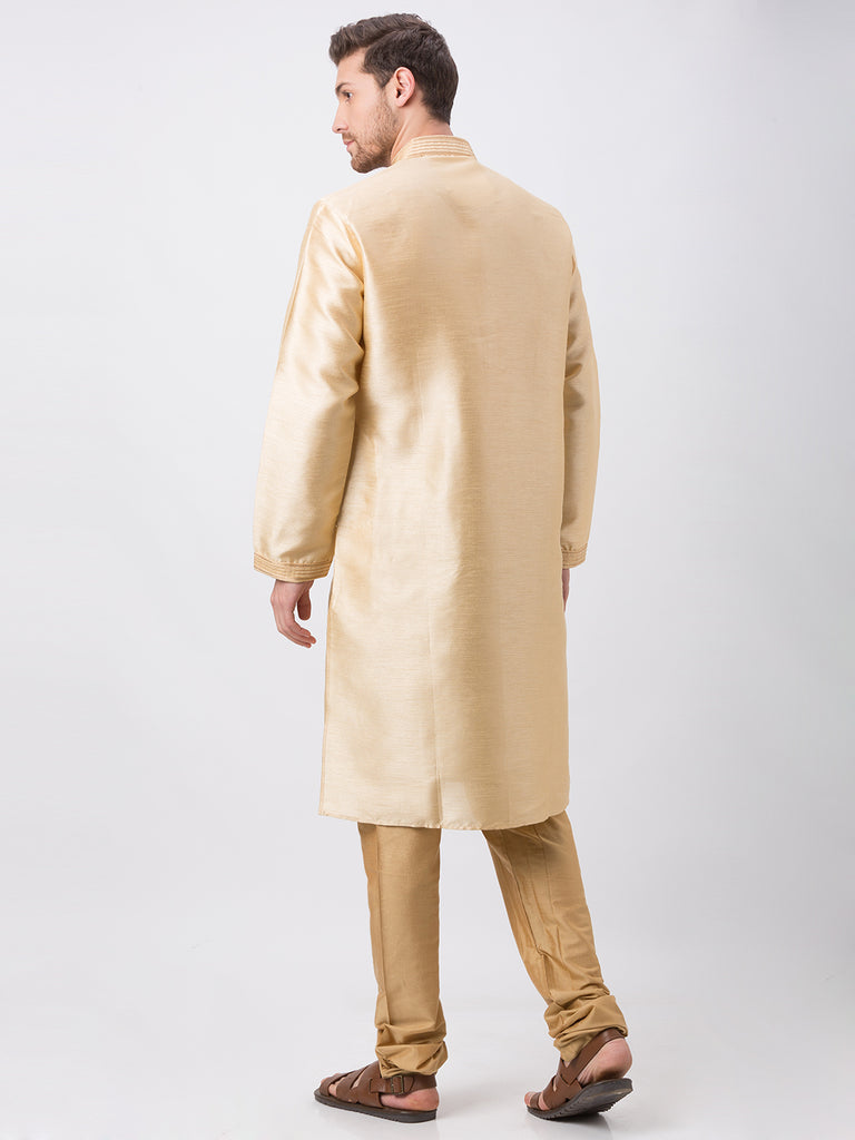 Men Straight Full Sleeve Gold Kp Set