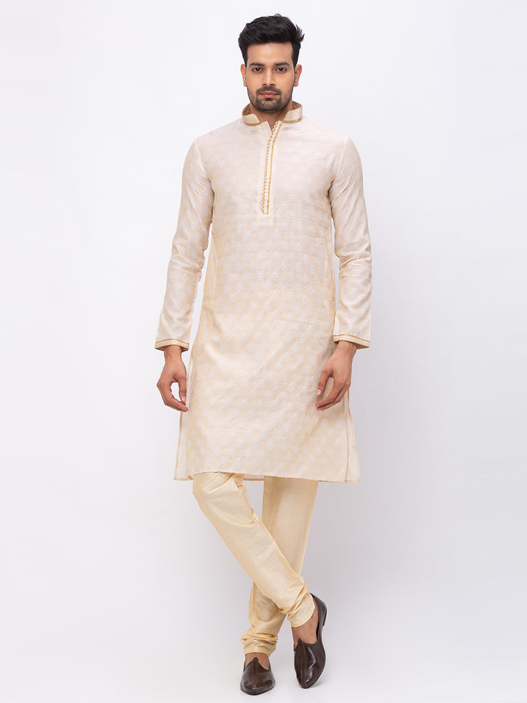 Men Straight Full Sleeve Fawn Kp Set