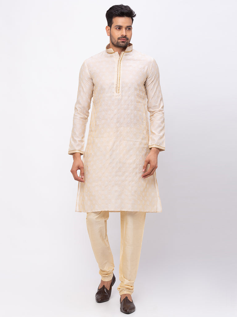 Men Straight Full Sleeve Fawn Kp Set