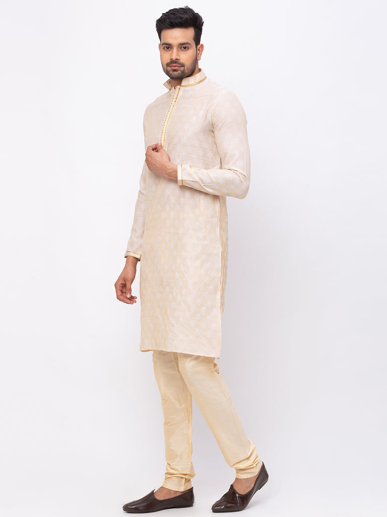 Men Straight Full Sleeve Fawn Kp Set