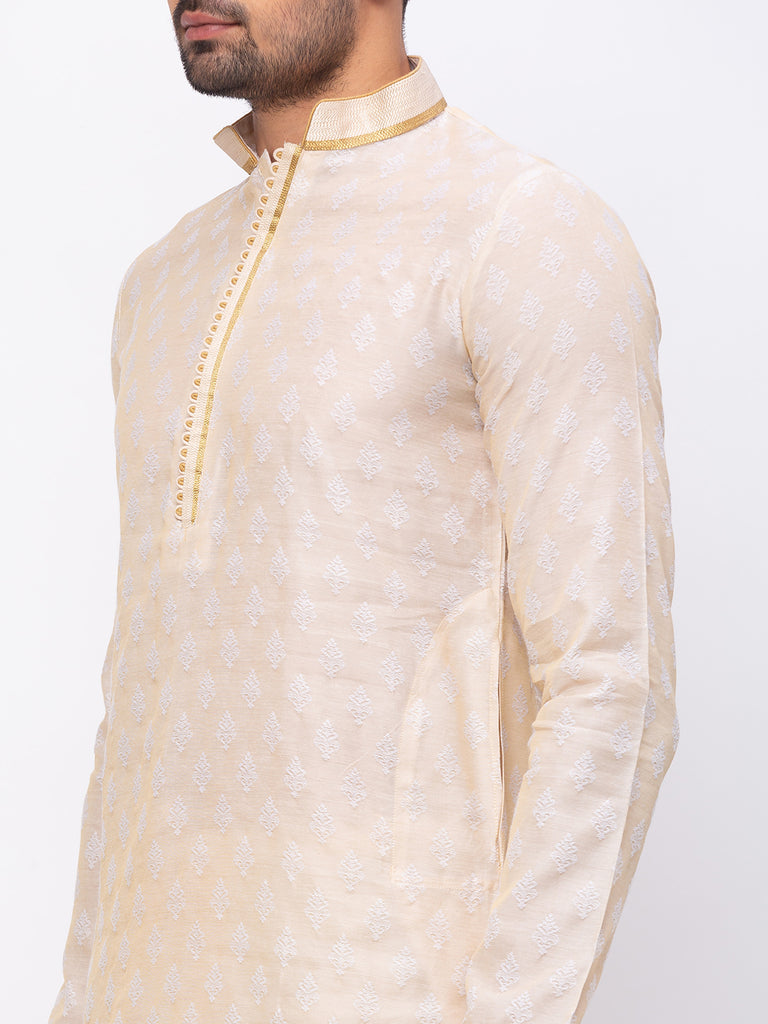 Men Straight Full Sleeve Fawn Kp Set