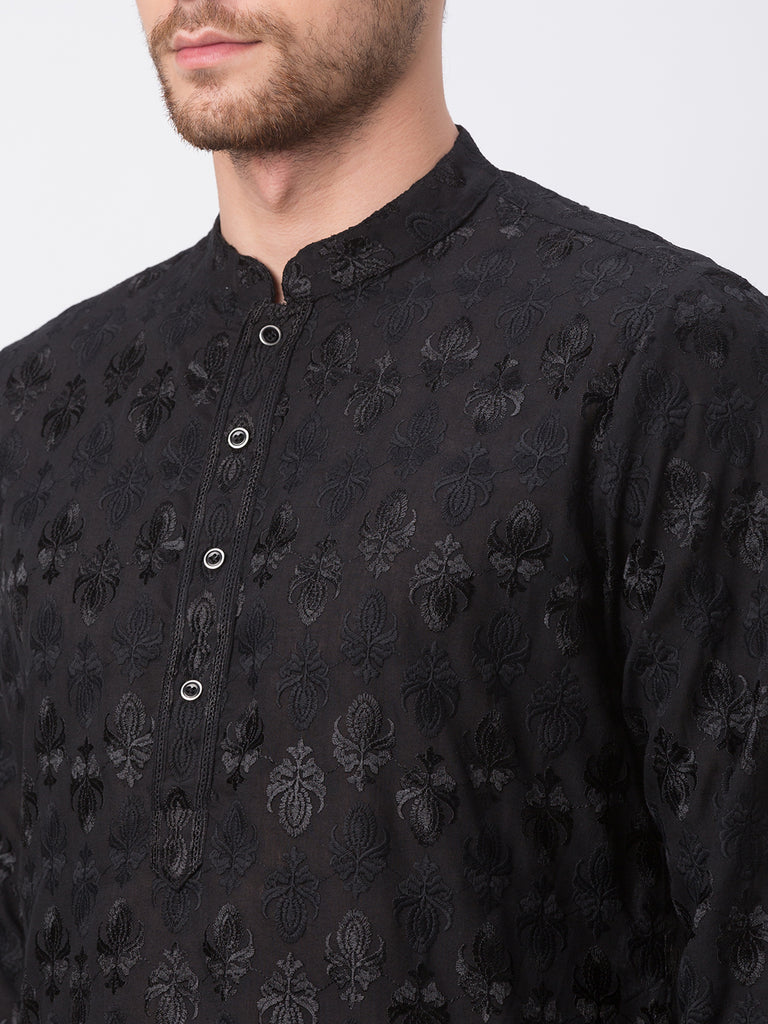 Occassion Men Straight Full Sleeve Black Kp Set