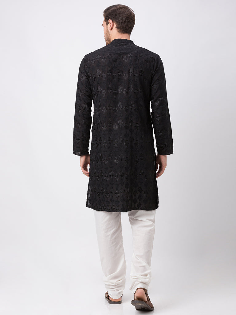 Occassion Men Straight Full Sleeve Black Kp Set